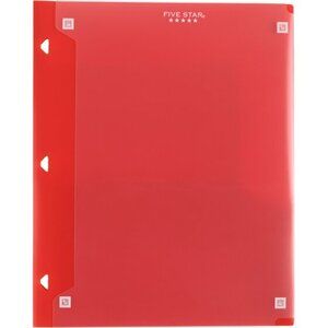 Mead Five Star Clearview 2-Pocket Plastic Folder Asst Colors School Office Home